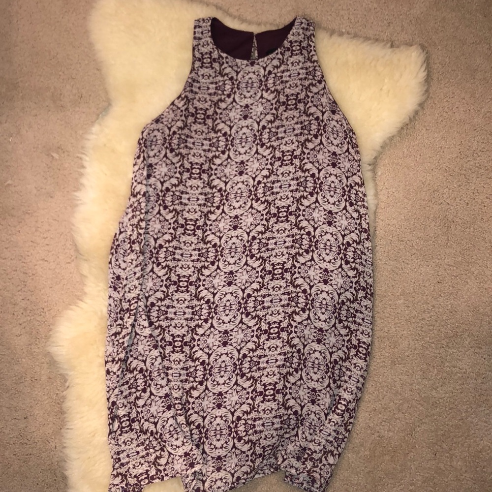 Dainty Hooligan maroon/cream shift dress